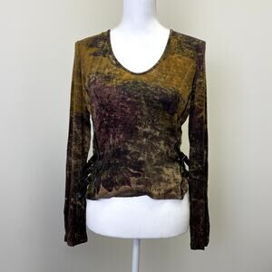 Roberta Scarpa  Abstract Drama Stretch Top Side Faux Leather Straps